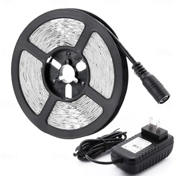 UV Black Light LED Strip Lights 16.4FT 5M Flexible 395-405nm 2835SMD 8mm Flexible DC12V for Indoor Dance Party Stage Lighting Body Paint