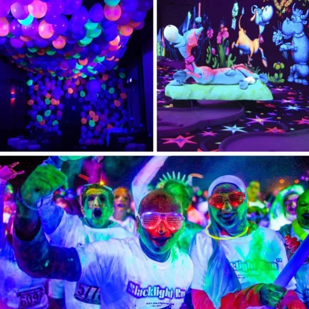 UV Blacklight LED Strobe Stage Par Light Party Lights Indoor 36W 36 LEDs with Remote Controller for Disco Party Club KTV Wedding