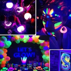 UV LED Black Lights Bulb 9W E27 LED Black Bulb UV Grade 395nm UV Party Body Paint Disco Party Fluorescent Bubble Luminous Party Bedroom UV Light Fluorescent Poster Body Paint