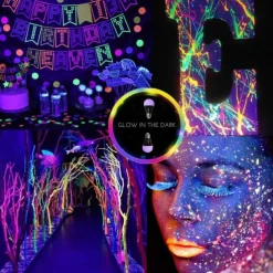 UV LED Black Lights Bulb 9W E27 LED Black Bulb UV Grade 395nm UV Party Body Paint Disco Party Fluorescent Bubble Luminous Party Bedroom UV Light Fluorescent Poster Body Paint