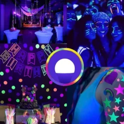 UV LED Black Lights Bulb 9W E27 LED Black Bulb UV Grade 395nm UV Party Body Paint Disco Party Fluorescent Bubble Luminous Party Bedroom UV Light Fluorescent Poster Body Paint