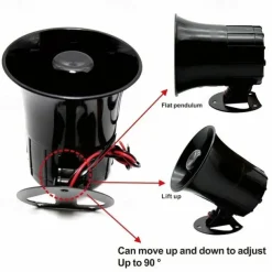 12V Car Motorcycle 3 Sounds Siren Horn Alarm Loud Speaker Electronic Bell Car Electrical Appliances Three tone alarm horn