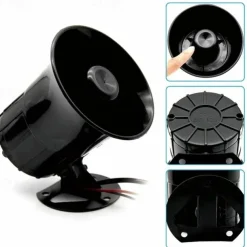12V Car Motorcycle 3 Sounds Siren Horn Alarm Loud Speaker Electronic Bell Car Electrical Appliances Three tone alarm horn