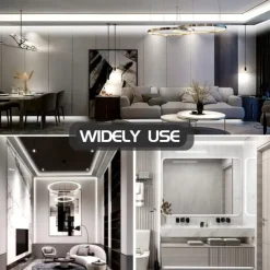 12V LED Light Strip 16.6 ft (5M) SMD 2835, DC 5.5 x 2.1mm Connector, Tape Light for Home, Kitchen, Party, Christmas (Power Adapter Not Included)