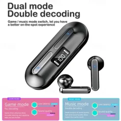 V60 True Wireless Headphones TWS Earbuds In Ear Bluetooth 5.2 Ergonomic Design Surround sound Fast Charging for Apple Samsung Huawei Xiaomi MI Running Everyday Use Traveling Mobile Phone
