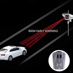 V9 12V Car Radar Detector - Digital Display with Voice Alert, Speed Control, X/K/Ka Band, English & Russian Support, Anti-Slip Design