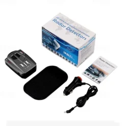 V9 12V Car Radar Detector - Digital Display with Voice Alert, Speed Control, X/K/Ka Band, English & Russian Support, Anti-Slip Design