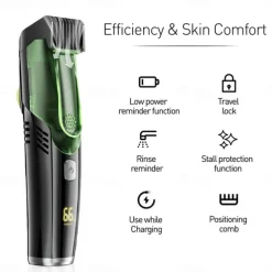 Vacuum Beard Shaver USB Rechargeable Vacuum Shaver Hair Clipper Washable Barber Hair Clipper Gifts for Men