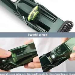 Vacuum Beard Shaver USB Rechargeable Vacuum Shaver Hair Clipper Washable Barber Hair Clipper Gifts for Men