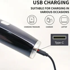 Vacuum Beard Shaver USB Rechargeable Vacuum Shaver Hair Clipper Washable Barber Hair Clipper Gifts for Men
