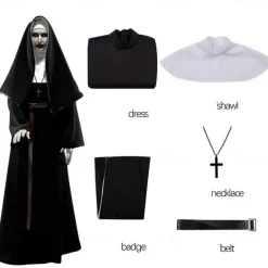 Valak Halloween Cosplay Costume The Nun Cosplay Adults' Women's Carnival Masquerade Mardi Gras Party / Evening Easy Halloween Costumes Dress Up