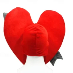 Valentine's Day Cartoon Love Peach Plush Head Cover Funny Cupid Arrow Warm Hat Party Performance Photography Prop
