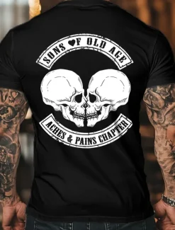 Valentine's Day Men's LOVE Skull Letter Printed T Shirt Tee Top 100% Cotton Short Sleeve Graphic Shirt Black White Red Comfortable Tee Vacation Street Fashion Designer Clothing