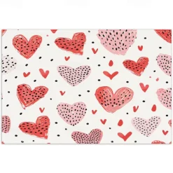 Valentine's Day Placemats Set of 4 Romantic and Decorative Table Mats Featuring Heart or Rose Patterns Durable and Heat-Resistant Perfect for Adding a Touch of Love to Your Dining Table Decor
