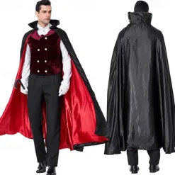 Vampire Dracula Halloween Cosplay Costume Masquerade Outfits Cosplay Adults' Men's Carnival Masquerade Mardi Gras Party / Evening Easy Halloween Costumes Dress Up