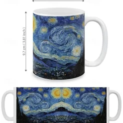 Van Gogh Starry Night Ceramic Mug - Perfect Gift for Friends, Office Water Cup, Home Milk Mug