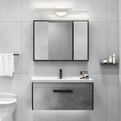 Vanity Light LED Mirror Front Lamp Waterproof IP20 71cm LED Bathroom Lights Over Mirror Black/White Wall Lighting Fixtures for Bathroom Bedroom Living Room Cabinet 110-240V