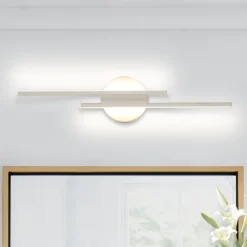 Vanity Light LED Mirror Front Lamp Waterproof IP20 71cm LED Bathroom Lights Over Mirror Black/White Wall Lighting Fixtures for Bathroom Bedroom Living Room Cabinet 110-240V