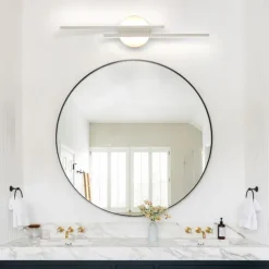 Vanity Light LED Mirror Front Lamp Waterproof IP20 71cm LED Bathroom Lights Over Mirror Black/White Wall Lighting Fixtures for Bathroom Bedroom Living Room Cabinet 110-240V