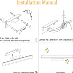 Vanity Light LED Mirror Front Lamp Waterproof IP20 LED Bathroom Lights Over Mirror Wall Lighting Fixtures for Bathroom Bedroom Living Room Cabinet 110-240V