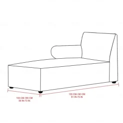 Velvet Chaise Cover Stretch Sectional Couch Covers for L Shaped Sofa Fitted Soft Chaise Lounge Cushion Cover Sofa Slipcover with Elastic Bottom