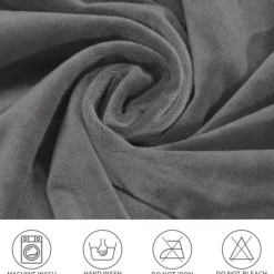 Velvet Chaise Cover Stretch Sectional Couch Covers for L Shaped Sofa Fitted Soft Chaise Lounge Cushion Cover Sofa Slipcover with Elastic Bottom