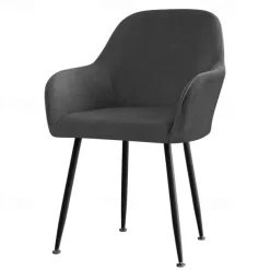 Velvet Stretch Wingback Chair Cover Burgundy Slipcover Wing Chair Cover,Reusable Protector Cover for Dining Room Home DecorWashable