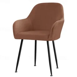 Velvet Stretch Wingback Chair Cover Burgundy Slipcover Wing Chair Cover,Reusable Protector Cover for Dining Room Home DecorWashable