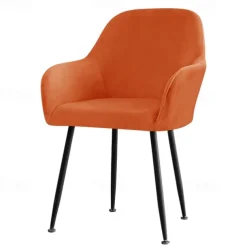 Velvet Stretch Wingback Chair Cover Burgundy Slipcover Wing Chair Cover,Reusable Protector Cover for Dining Room Home DecorWashable