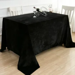 Velvet Tablecloth Farmhouse Black Table Cloth Spring Tablecloth Round Outdoor Cloth Table Cover Oval Rectangle For Picnic,Wedding,Dining,Easter,Kitchen