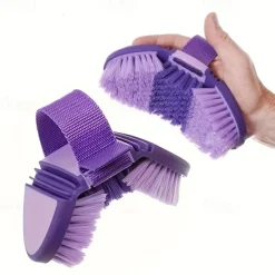 Versatile Soft Bristle Horse Brush - Bendable, Multi-Angle Grooming Tool for Horses, Cows - Ideal for Bathing and Cleaning