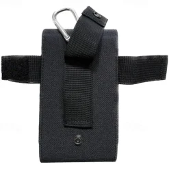 Vertical Nylon Dual Pocket Phone Holster Pouch Belt Clip Case Holder Oxford Cloth Sports Mobile Phone Bag Double Divided Design Power Bank Organizer Earphone Storage Card Storage