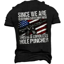 Veterans Day Men's Patriot Patriotic Veteran Graphic Flag Letter T shirt Slogan T Shirts Short Sleeve T shirt 3D Print Crew Neck Shirt Vintage Fashion Designer Outdoor Casual Daily Black Army Green