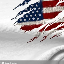 Veterans Day Men's Patriot Patriotic Veteran American Flag T shirt Short Sleeve T shirt 3D Print Crew Neck Shirt Street Style Party Birthday Street Black White Summer Spring Clothing Apparel S M L