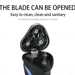 VGR Electric Razor for Men USB Rechargeable 3D Rotary Men's Shaver Pop-up Beard Trimmer Grooming Kit IPX7-Waterproof Corded & Cordless Wet Dry Beard Shavers LED Display