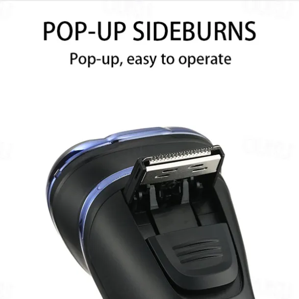 VGR Electric Razor for Men USB Rechargeable 3D Rotary Men's Shaver Pop-up Beard Trimmer Grooming Kit IPX7-Waterproof Corded & Cordless Wet Dry Beard Shavers LED Display