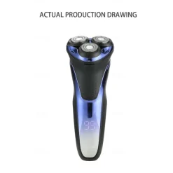 VGR Electric Razor for Men USB Rechargeable 3D Rotary Men's Shaver Pop-up Beard Trimmer Grooming Kit IPX7-Waterproof Corded & Cordless Wet Dry Beard Shavers LED Display