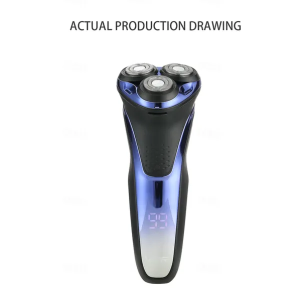 VGR Electric Razor for Men USB Rechargeable 3D Rotary Men's Shaver Pop-up Beard Trimmer Grooming Kit IPX7-Waterproof Corded & Cordless Wet Dry Beard Shavers LED Display