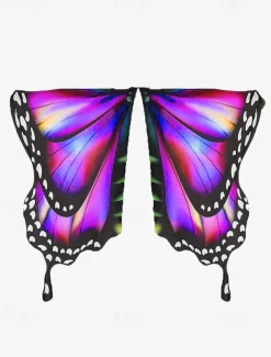Vibrant Butterfly Wings Costume for Women - Colorful Party Accessory for Halloween, Cosplay, and Festivals