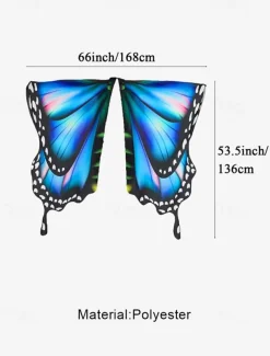 Vibrant Butterfly Wings Costume for Women - Colorful Party Accessory for Halloween, Cosplay, and Festivals