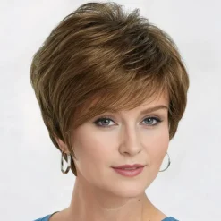 Victoria WhisperLite Wig Edgy Short Pixie Wig with An Asymmetrical Fringe and Rich Feathery Layers / Multi-tonal Shades of Blonde Silver Brown and Red
