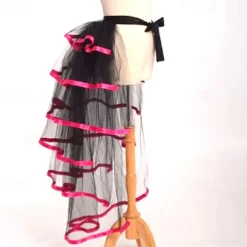 Victorian Steampunk Tie-on Bustle Skirt Tutu Belt Lace Underskirt 90cm length Halloween Carnival Party Club