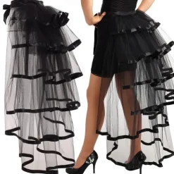Victorian Steampunk Tie-on Bustle Skirt Tutu Belt Lace Underskirt 90cm length Halloween Carnival Party Club