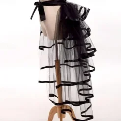 Victorian Steampunk Tie-on Bustle Skirt Tutu Belt Lace Underskirt 90cm length Halloween Carnival Party Club