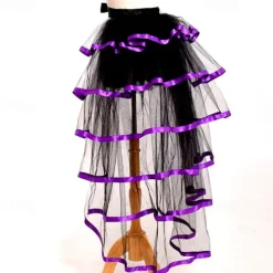 Victorian Steampunk Tie-on Bustle Skirt Tutu Belt Lace Underskirt 90cm length Halloween Carnival Party Club