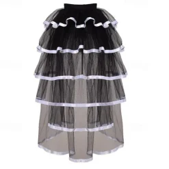 Victorian Steampunk Tie-on Bustle Skirt Tutu Belt Lace Underskirt 90cm length Halloween Carnival Party Club