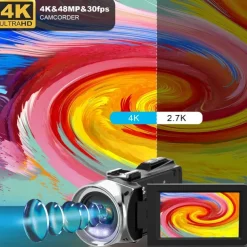 Video Camera Camcorder HD 4K 48MP Video Recorder Camera Vlogging Camera DV Camcorders Video Camera Digital Zoom