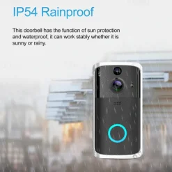 Video Doorbell Camera Wireless Battery Powered WiFi Video Doorbell Camera Motion Detector 2-Way Talk HD Video Night Vision Cloud Storage Battery Powered 2.4G WiFi Smart Home Security Doorbell C