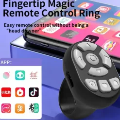 Video mini ring BT remote control shutter for Tiktok Youtube wireless page turner selfie remote controller for Android App