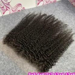 Vietnamese Hair 13*6 Closure Curly / Loose Wave Free Part Swiss Lace Remy Human Hair Women's with Baby Hair / Classic / Natural Hairline Daily Wear